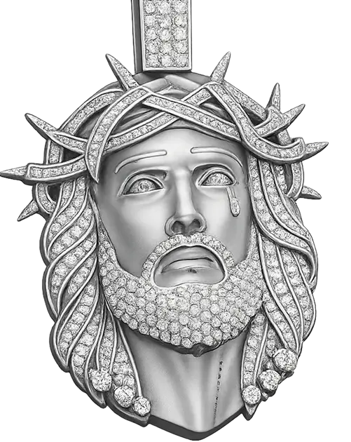 DIAMOND JESUS PENDANT CAD DESIGN