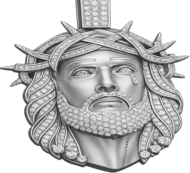DIAMOND JESUS PENDANT CAD DESIGN1